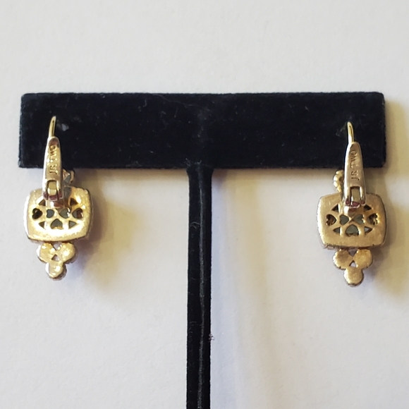 Stunning & Unique Judith Ripka Blue Topaz Earrings - Picture 6 of 7